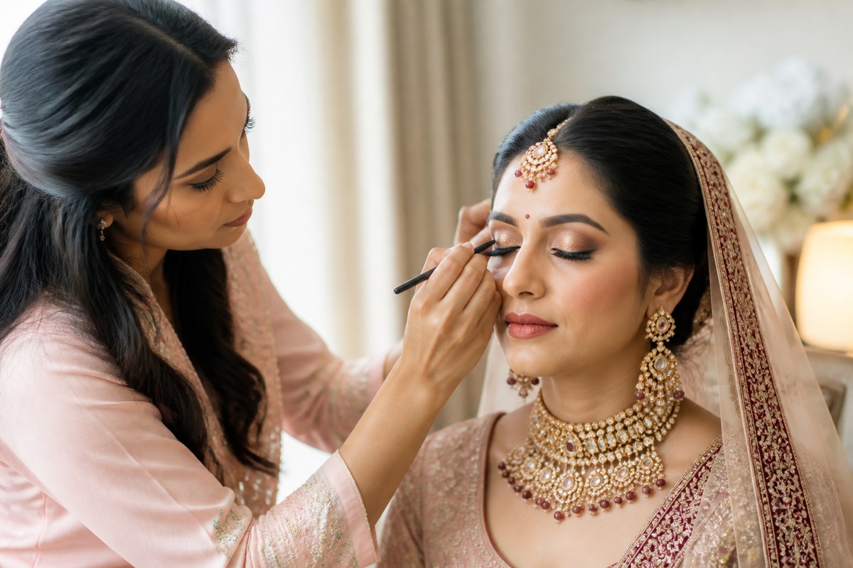Bride & Groom Services — makeup planning visual — Kochi