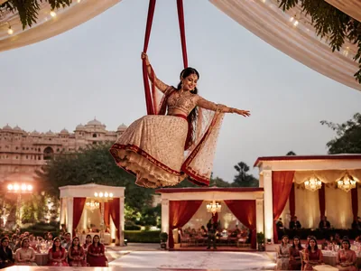 Aerial Performances wedding service visual — Kochi
