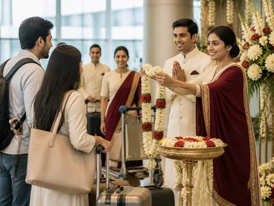 Airport Reception wedding service visual — Kochi