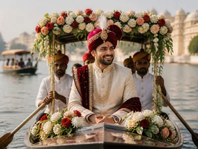 Boat Entry wedding service visual — Kochi