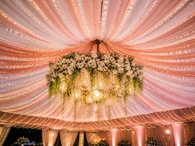 Ceiling Décor wedding service visual — Kochi