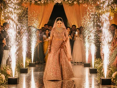 Cold Pyro Entry wedding service visual — Kochi