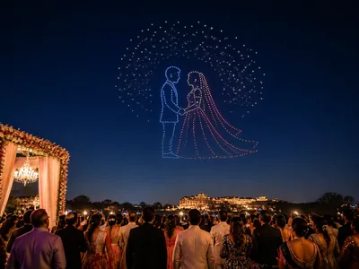 Drone Shows wedding service visual — Kochi