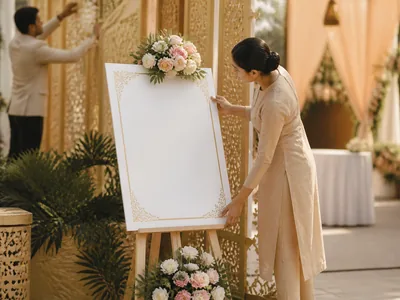 Event Signage wedding service visual — Kochi