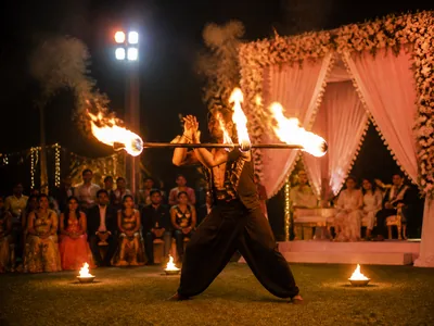 Fire Shows wedding service visual — Kochi