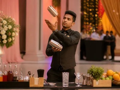 Flair Bartending wedding service visual — Kochi