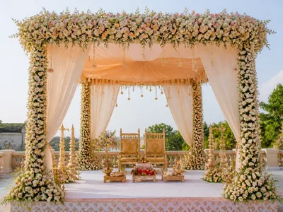 Floral Mandap wedding service visual — Kochi