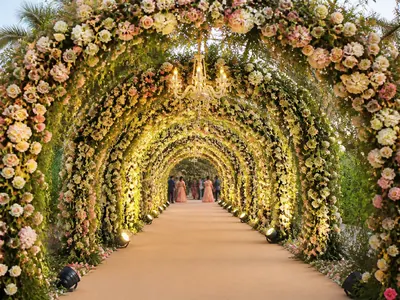 Floral Tunnel wedding service visual — Kochi