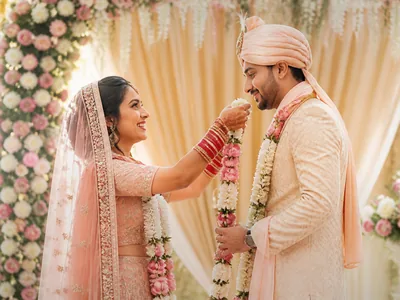 Floral Varmala wedding service visual — Kochi