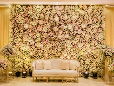 Flower Wall wedding service visual — Kochi