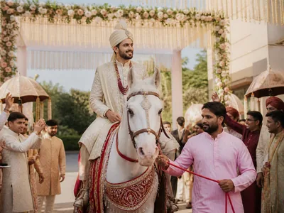 Groom Entry wedding service visual — Kochi