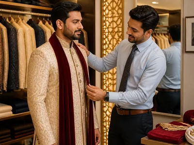 Groom Outfit Assistance wedding service visual — Kochi