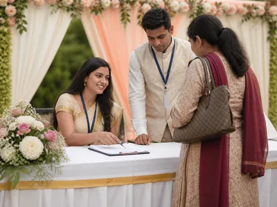 Guest Information Desk wedding service visual — Kochi