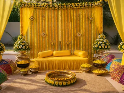 Haldi Décor wedding service visual — Kochi