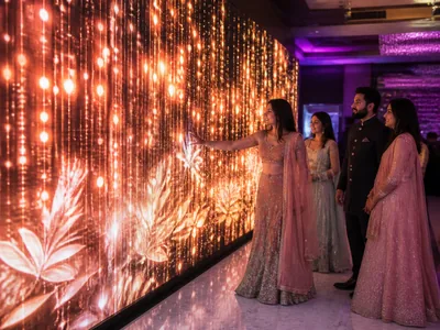 Interactive LED Installations wedding service visual — Bangalore