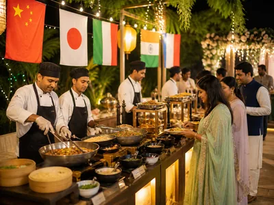 International Food Stations wedding service visual — Bangalore