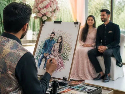 Live Artist wedding service visual — Bangalore