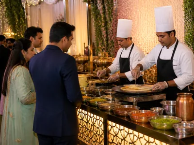 Live Food Counters wedding service visual — Bangalore
