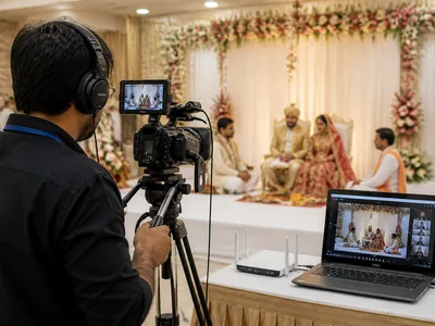 Live Streaming wedding service visual — Bangalore