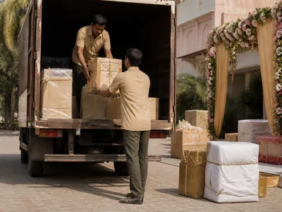 Material Transportation wedding service visual — Kochi