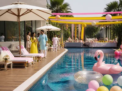 Pool Party wedding service visual — Kochi