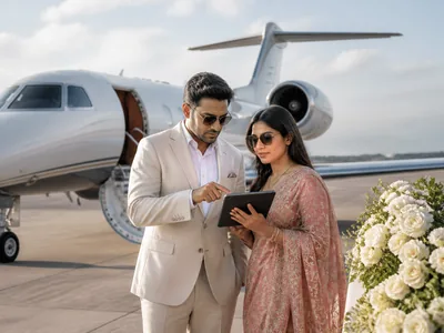 Private Jet Coordination wedding service visual — Kochi