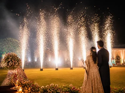Pyrotechnics wedding service visual — Kochi