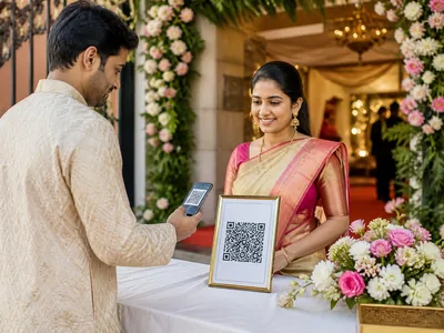 QR Check-In wedding service visual — Bangalore