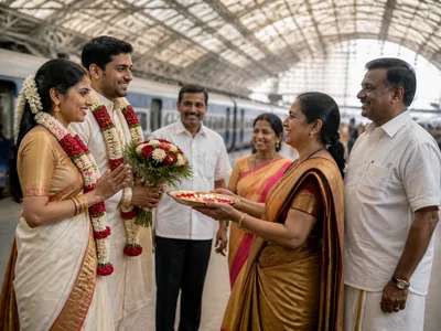 Railway Station Reception wedding service visual — Kochi