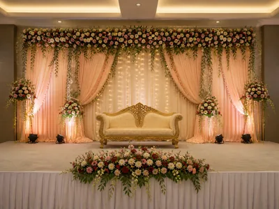 Reception Stage wedding service visual — Kochi