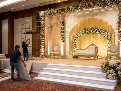 Stage Construction wedding service visual — Kochi