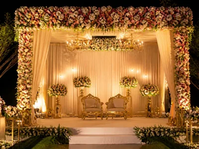 Varmala Stage wedding service visual — Kochi