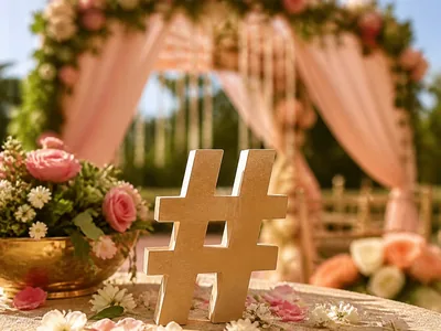 Wedding Hashtag wedding service visual — Kochi