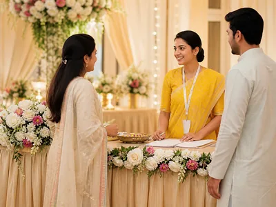 Welcome Desk wedding service visual — Kochi