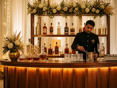 Whisky Bar wedding service visual — Kochi