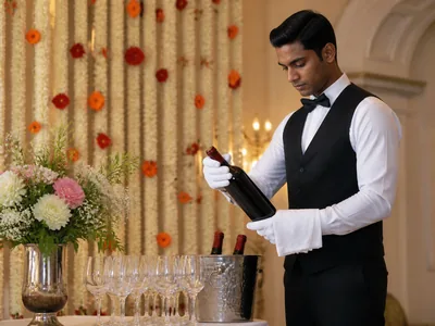 Wine Service wedding service visual — Kochi