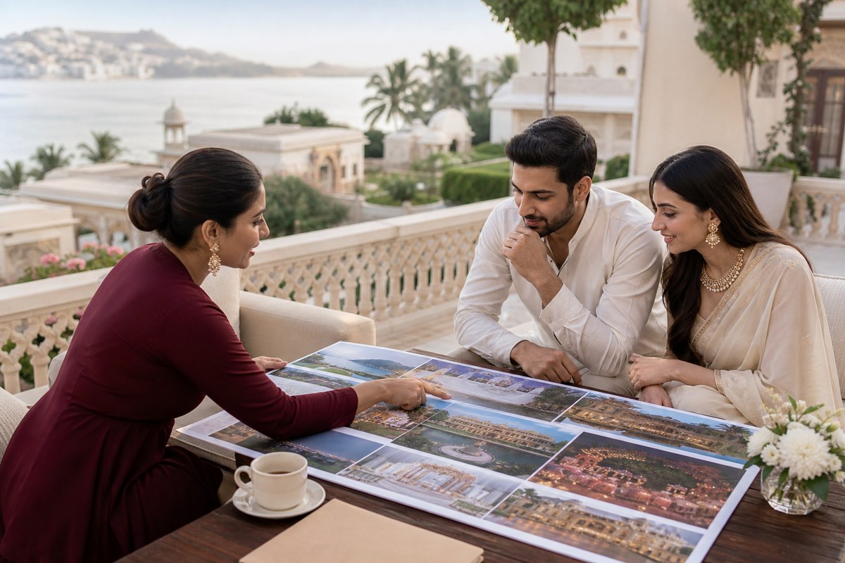 Destination Wedding Planning — Destination selection planning visual — Kochi