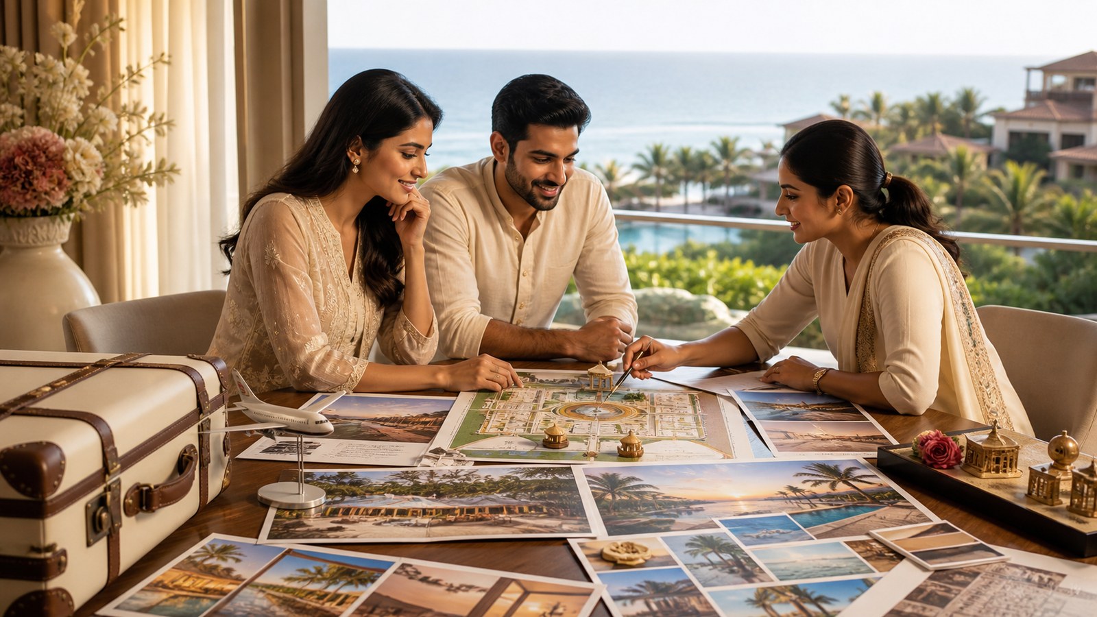 Wedding planning guide and checklist editorial visual in Kochi and Kerala’s backwater, coastal and hill wedding destinations