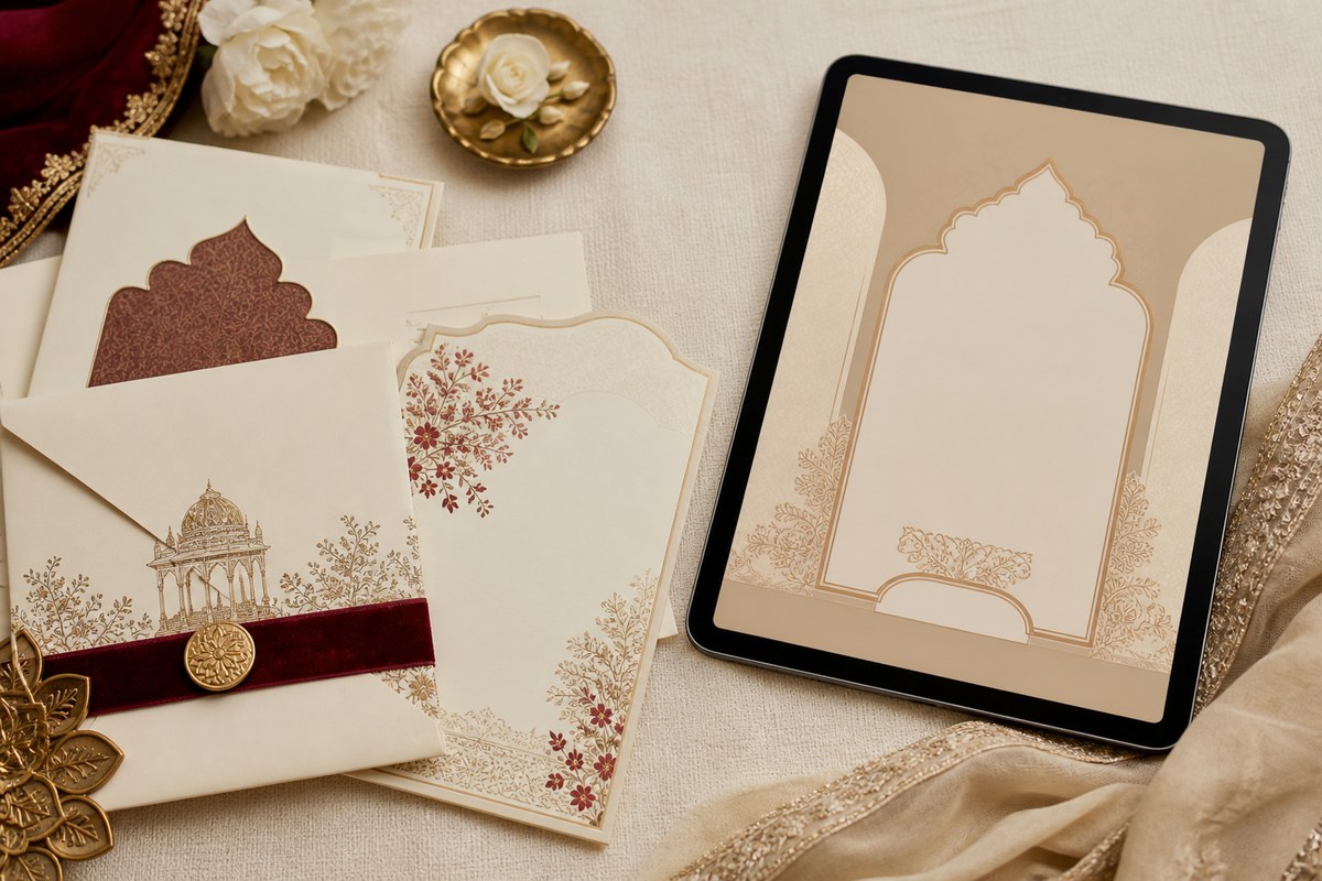 Invitations & Wedding Stationery — Printed and digital invitations planning visual — Kochi