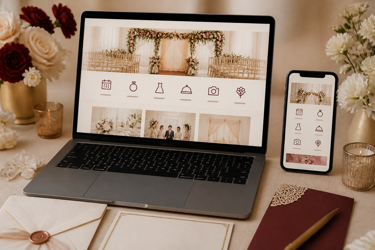 Invitations & Wedding Stationery — wedding website planning visual — Kochi