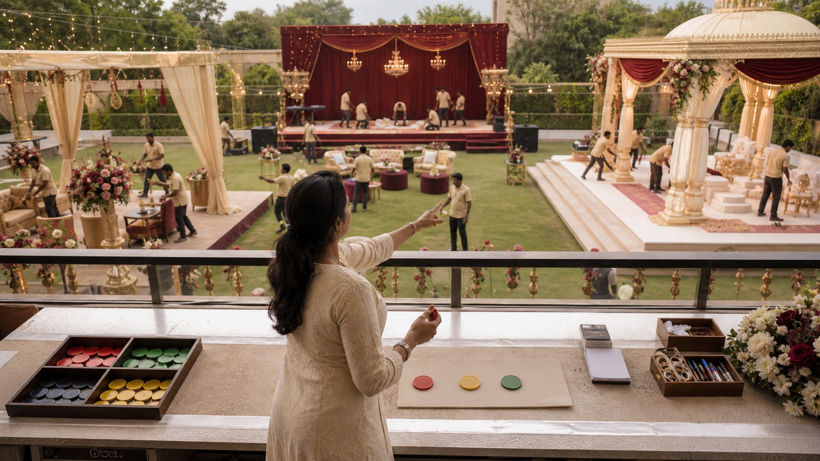 Wedding planning consultation with an elegant Indian wedding planning board in Kochi and Kerala’s backwater, coastal and hill wedding destinations