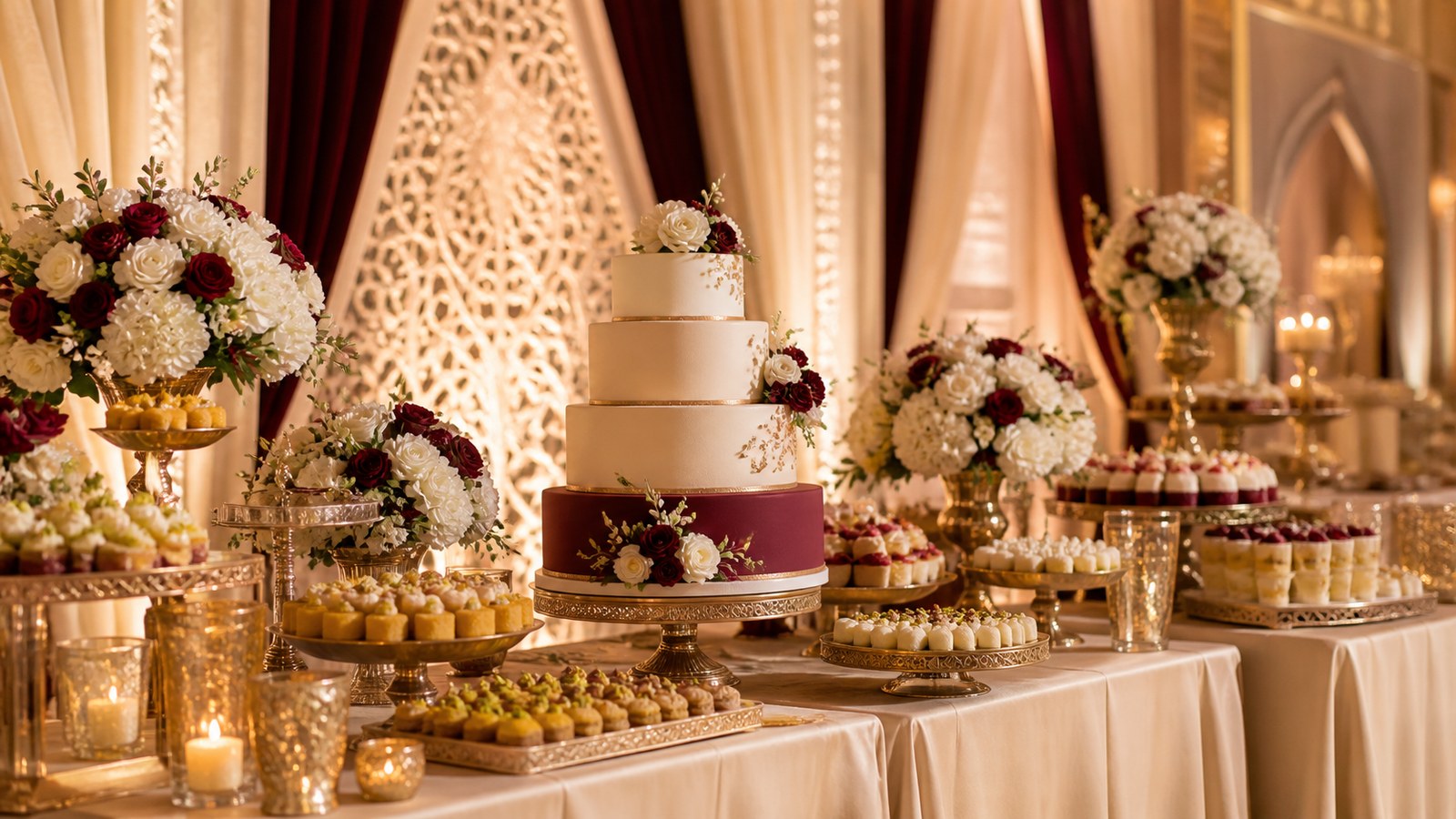 Wedding Cakes & Desserts planning concept in Kochi and Kerala’s backwater, coastal and hill wedding destinations