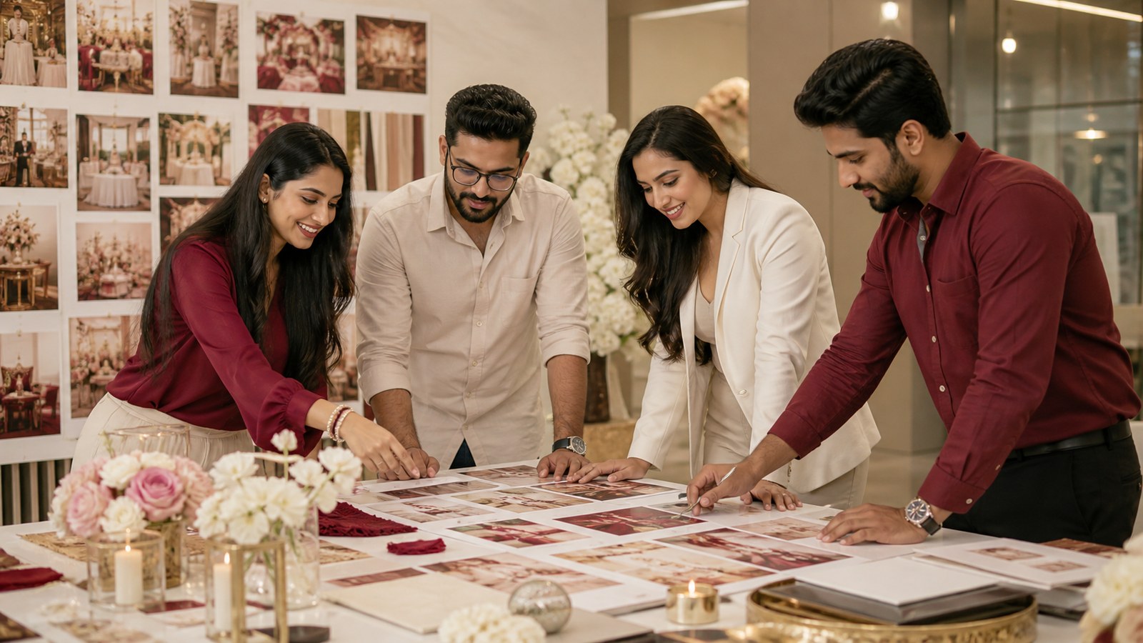 Professional wedding planning team collaboration for Kochi