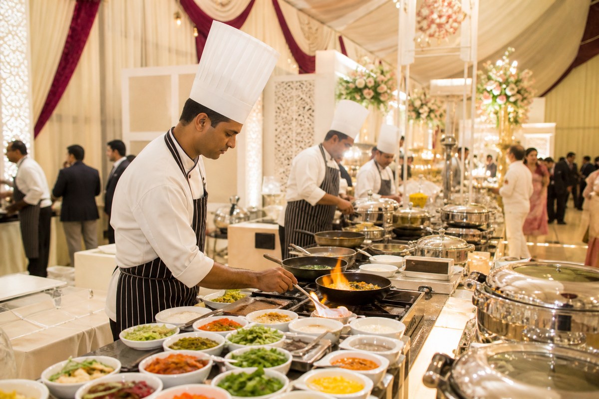 Wedding Catering & Food — multi-cuisine catering planning visual — Bangalore