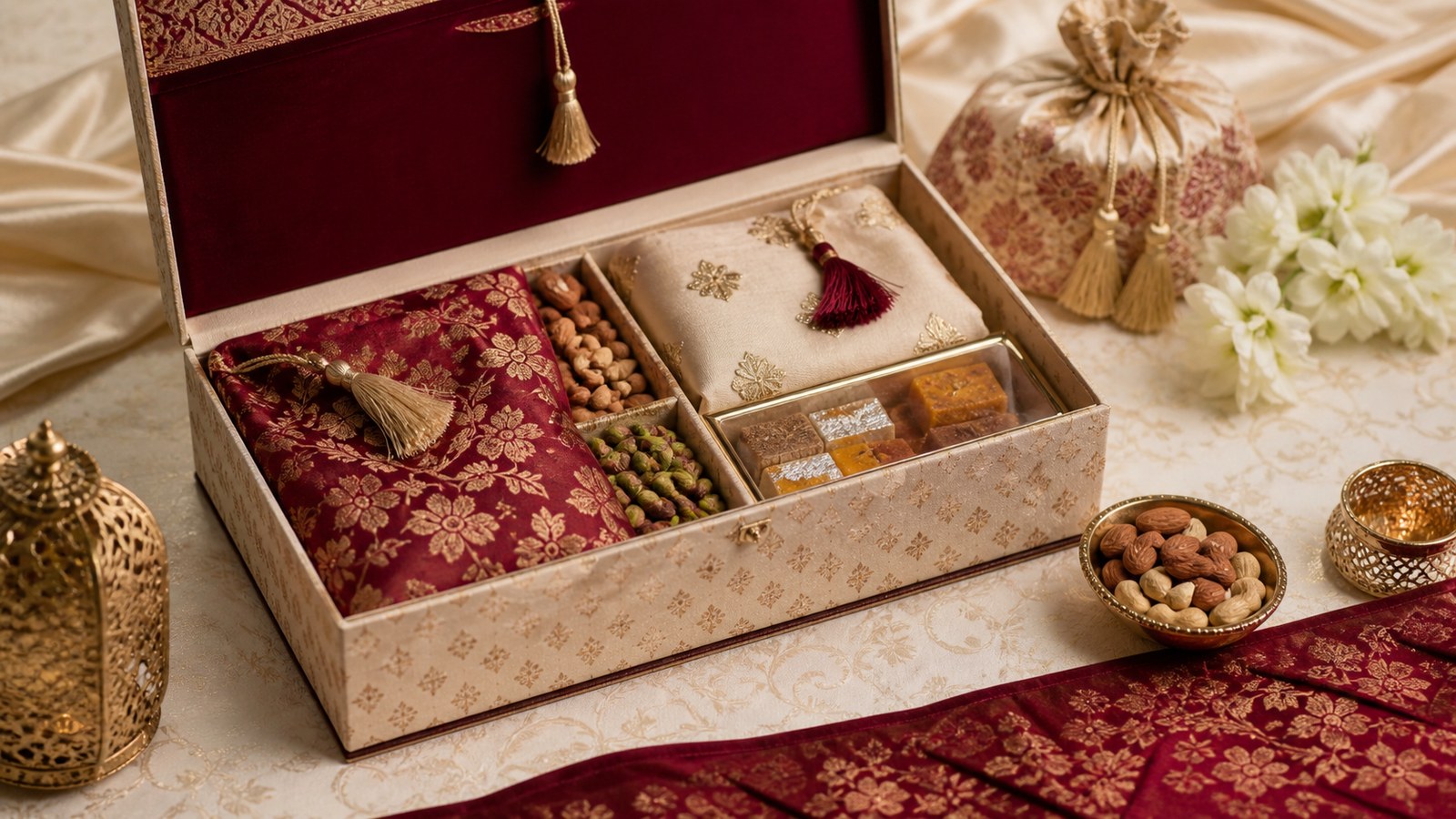 Premium wedding welcome hampers and gifts in Kochi and Kerala’s backwater, coastal and hill wedding destinations
