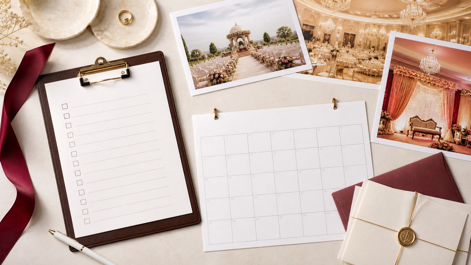 Wedding planning guide and checklist editorial visual in Pune metropolitan region and nearby hill and resort destinations