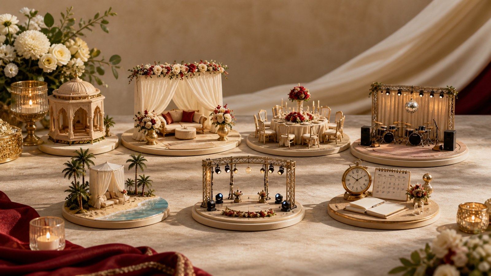 Wedding planning consultation with an elegant Indian wedding planning board in Bengaluru metropolitan region and nearby Karnataka destinations — Bangalore