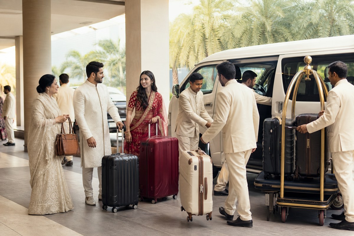 Wedding Transportation & Logistics — Airport and hotel transfers planning visual — Kochi