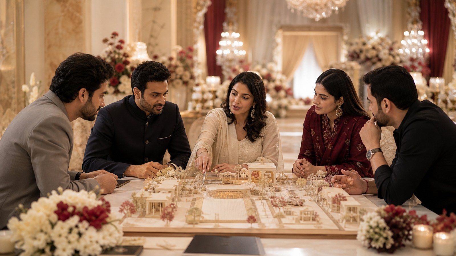 Wedding planning guide and checklist editorial visual in Kochi and Kerala’s backwater, coastal and hill wedding destinations